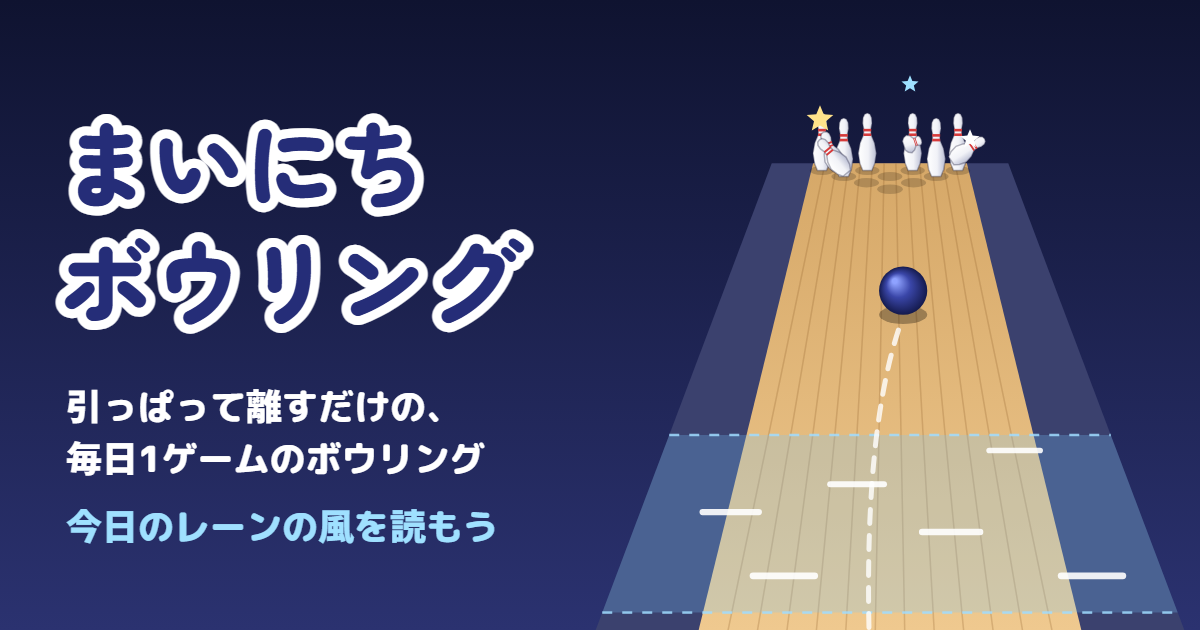 まいにちボウリングのゲーム画面