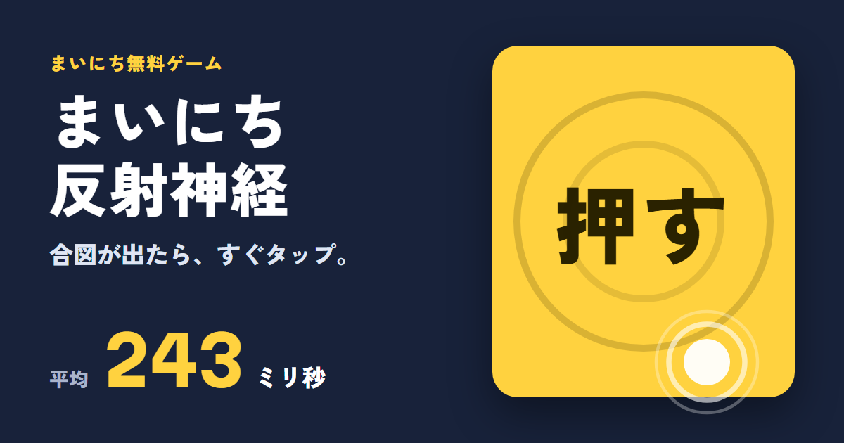 まいにち反射神経のゲーム画面