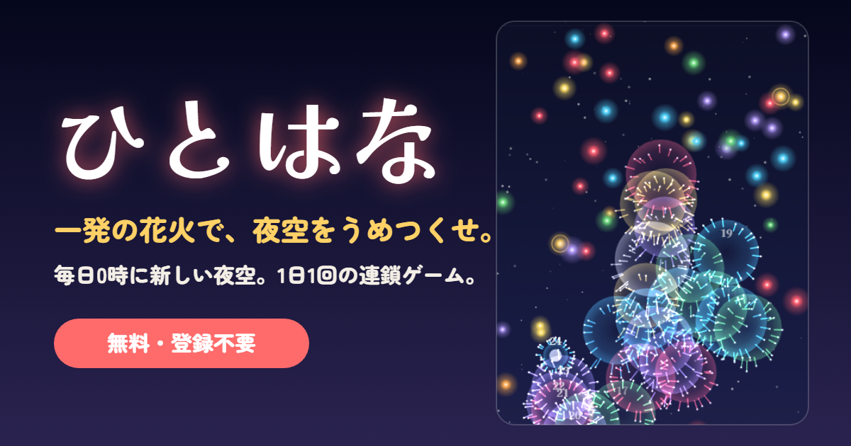 ひとはなのゲーム画面