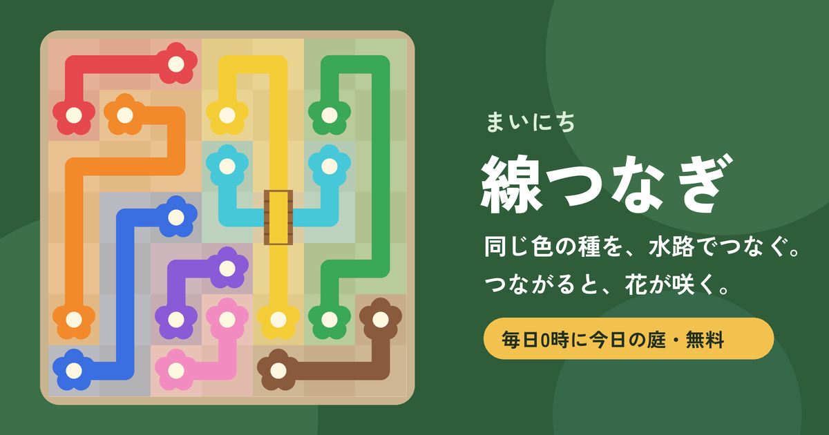 まいにち線つなぎのゲーム画面